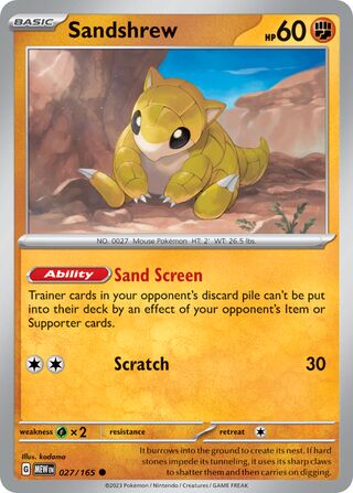 Sandshrew - 027/165 - 151 