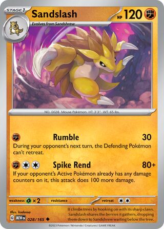 Sandslash - 028/165 - 151 