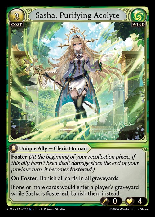Sasha, Purifying Acolyte - Radiant Origins - R Wind