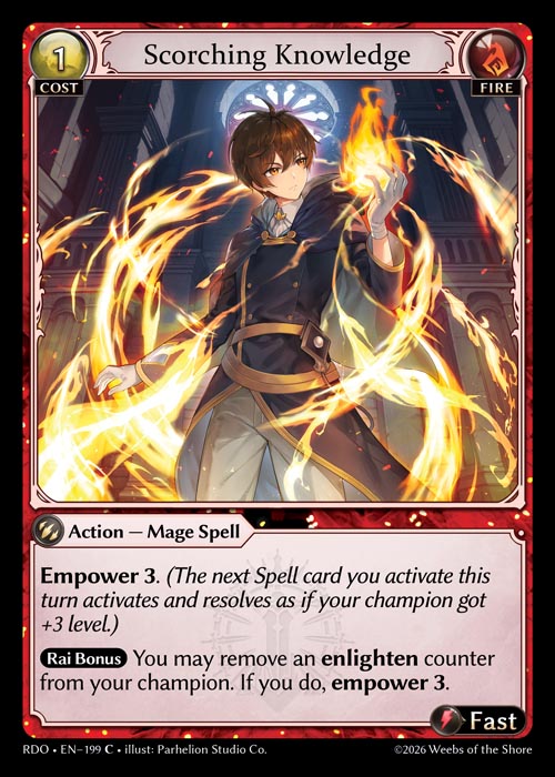Scorching Knowledge - Radiant Origins - C Fire