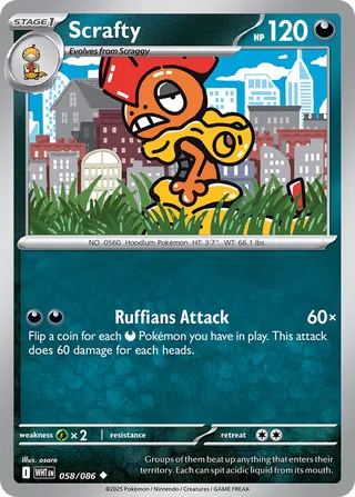 Scrafty - 058/086 - White Flare