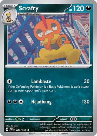 Scrafty - 061/091 - Paldean Fates 