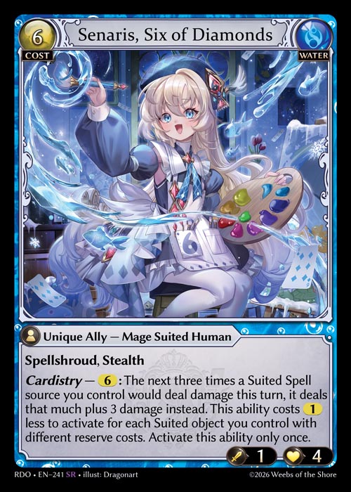 Senaris, Six of Diamonds - Radiant Origins - SR Water