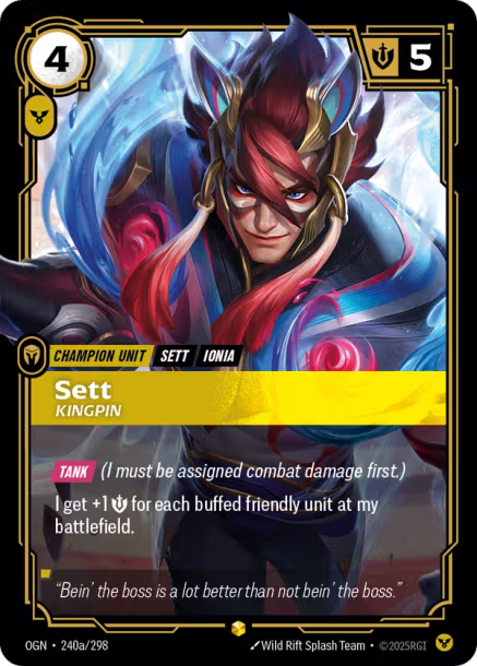 Sett, Kingpin - 240a/298 - Alternate Art