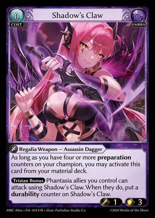 Shadow’s Claw - Mercurial Heart -  UR Umbra