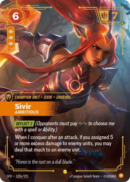 Sivir, Ambitious - 120a/221 - Epic Body - Alternate Art