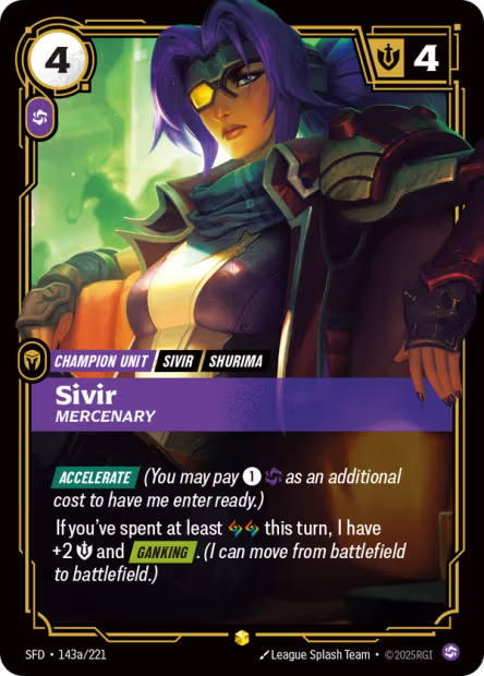 Sivir, Mercenary - 143a/221 - Alternate Art