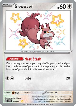 Skwovet - 205/091 - Paldean Fates