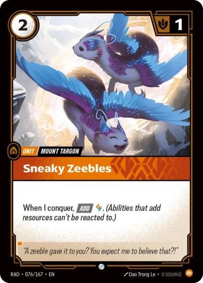 Sneaky Zeebles - 076/167 - C Body