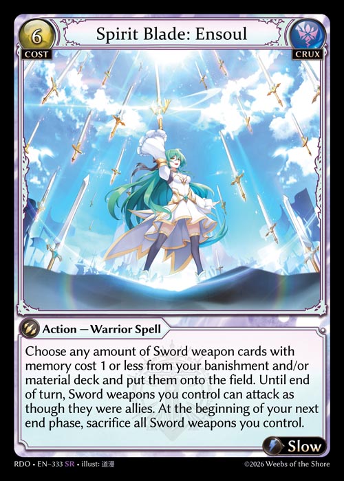 Spirit Blade: Ensoul - Radiant Origins - SR Crux