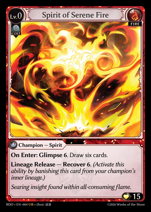 Spirit of Serene Fire - Radiant Origins - UR Fire