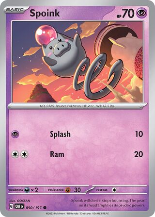 Spoink - 090/197 - Obsidian Flames 