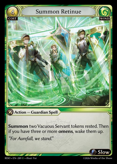 Summon Retinue - Radiant Origins - U Wind