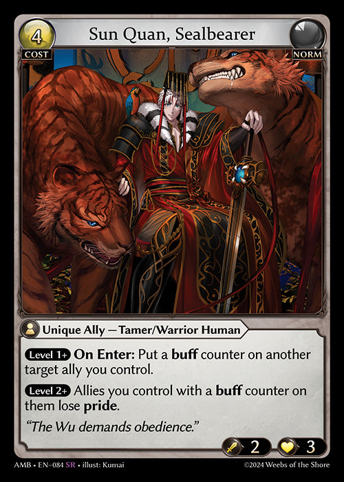 Sun Quan, Sealbearer - Mortal Ambition -  SR Norm