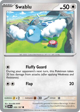Swablu - 169/197 - Obsidian Flames 