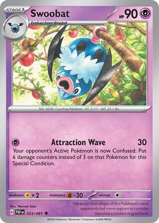 Swoobat - 033/091 - Paldean Fates 