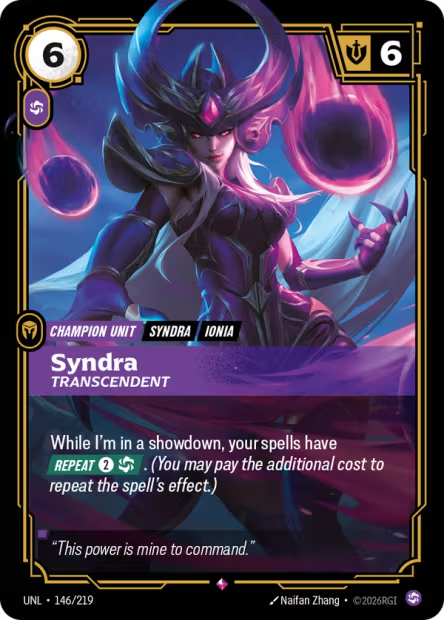 Syndra, Transcendent - 146/219 - R Chaos