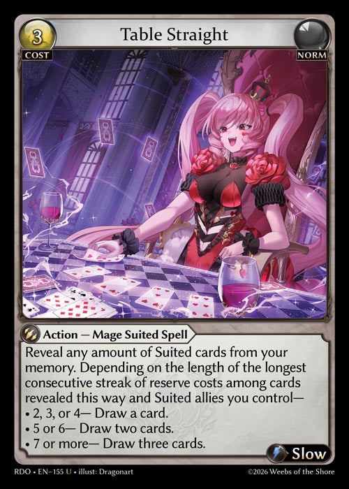 Table Straight - Radiant Origins - U Norm