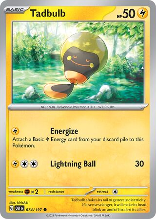 Tadbulb - 074/197 - Obsidian Flames 