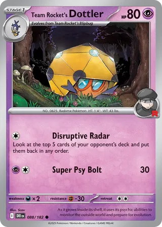 Team Rocket's Dottler - 088/182 - Destined Rivals