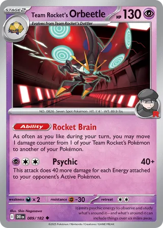 Team Rocket's Orbeetle - 089/182 - Destined Rivals