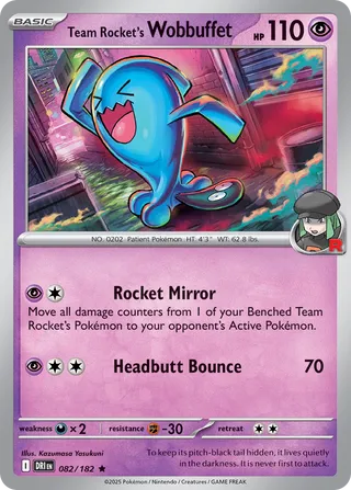 Team Rocket's Wobbuffet - 082/182 - Destined Rivals