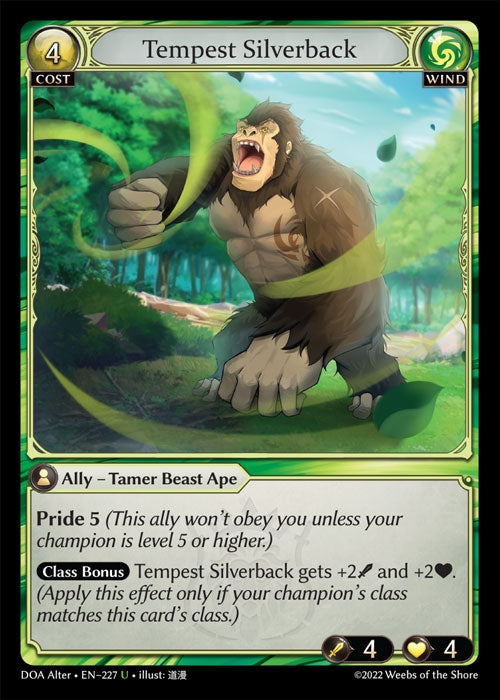Tempest Silverback- Dawn of Ashes