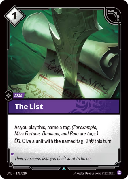 The List - 138/219 - U Chaos