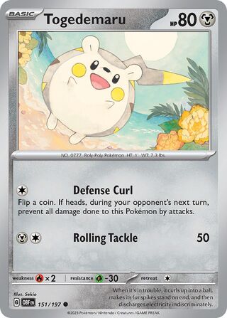 Togedemaru - 151/197 - Obsidian Flames 