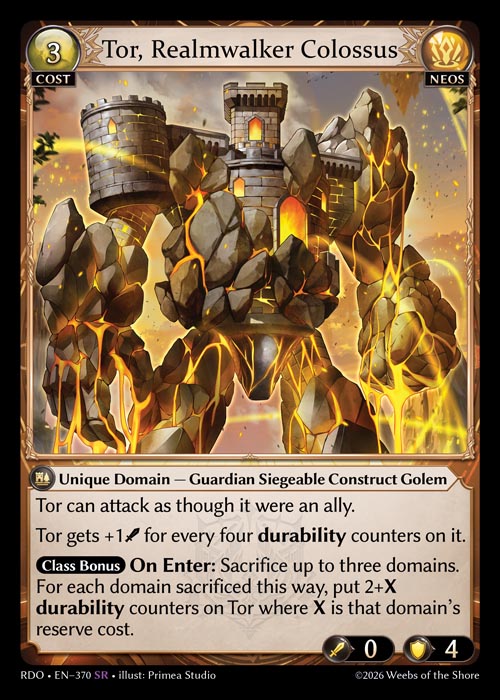 Tor, Realmwalker Colossus - Radiant Origins - SR Neos