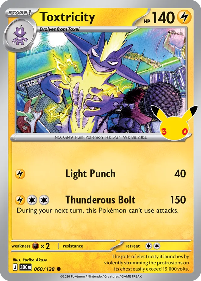 Toxtricity 060/128 - Pokémon 30th Celebration 