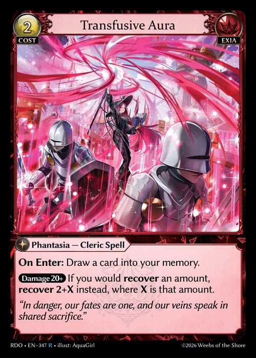 Transfusive Aura - Radiant Origins - R Exia