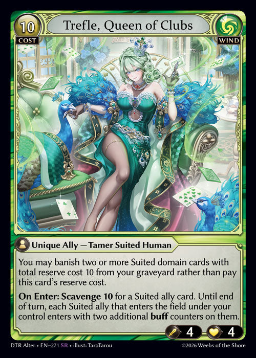 Trefle, Queen of Clubs - Distorted Reflections - SR Wind