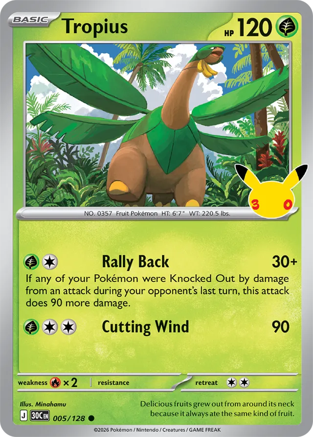 Tropius 005/128 - Pokémon 30th Celebration 