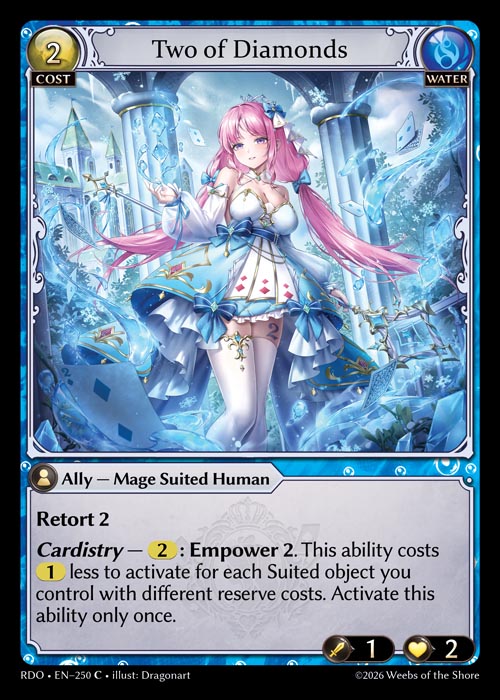 Two of Diamonds - Radiant Origins - C Water