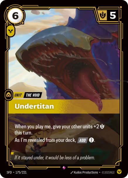 Undertitan - 175/221 - R Order