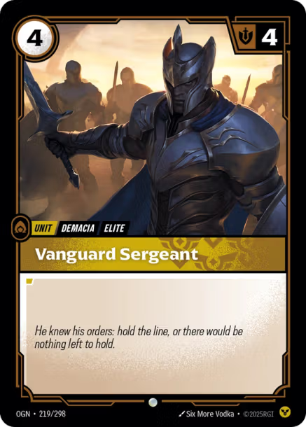 Vanguard Sergeant - 219/298 - C Order