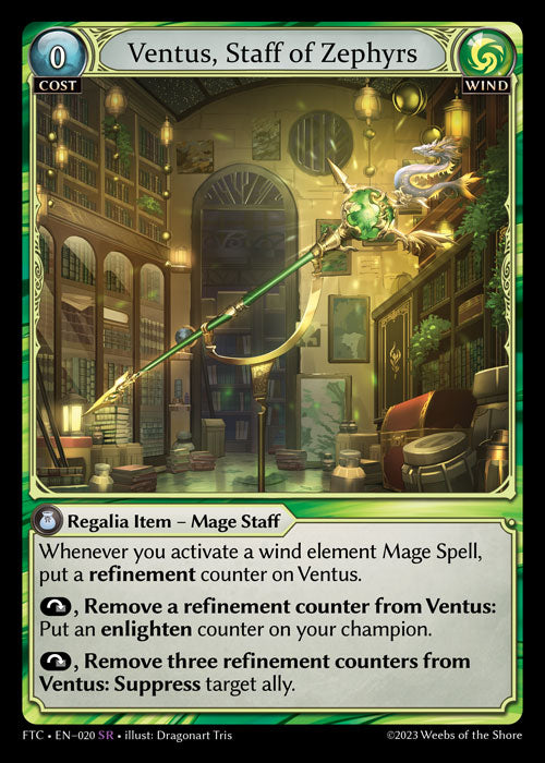Ventus, Staff of Zephyrs - Fractured Crown - SR Wind