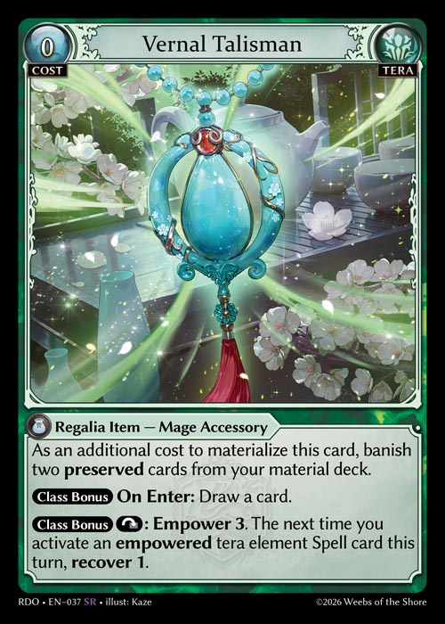 Vernal Talisman - Radiant Origins - SR Tera