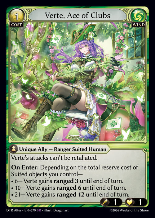  Verte, Ace of Clubs - Distorted Reflections - SR Wind