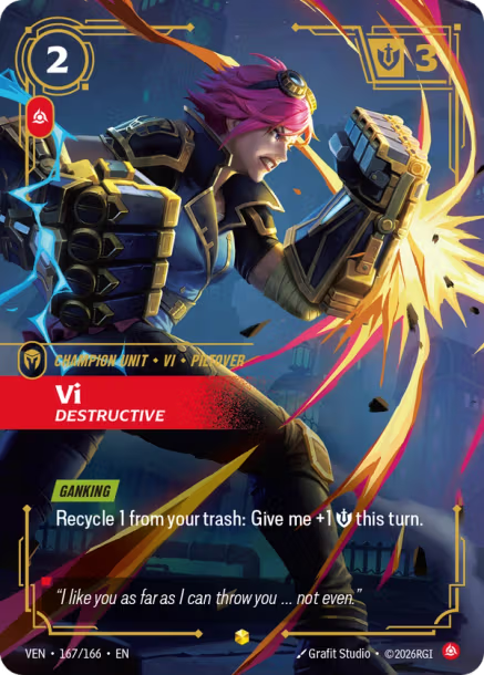 Vi, Destructive - 167/166 - R Fury - Over Number
