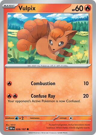 Vulpix - 028/197 - Obsidian Flames 
