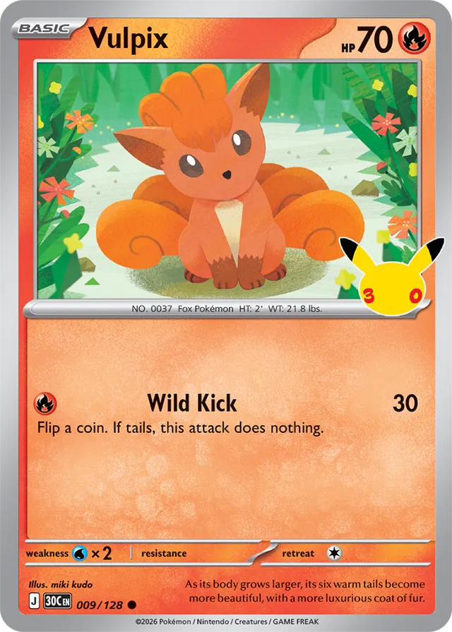 Vulpix 009/128 - Pokémon 30th Celebration 