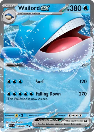 Wailord ex - 016/084 - Pitch Black