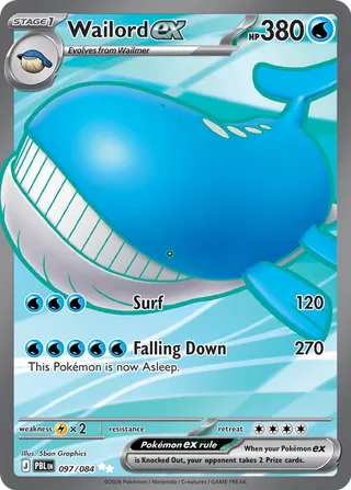 Wailord ex - 097/084 - Pitch Black