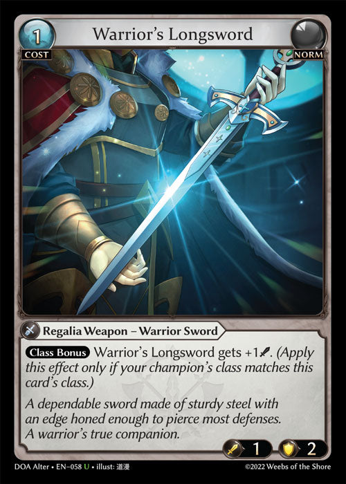 Warrior’s Longsword - Dawn of Ashes