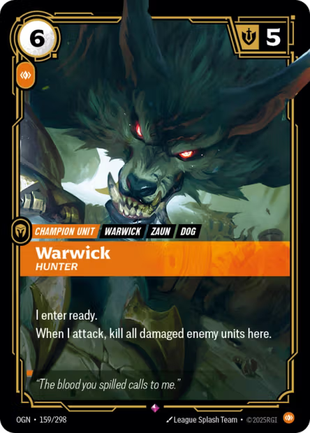 Warwick, Hunter - 159/298 - R Body