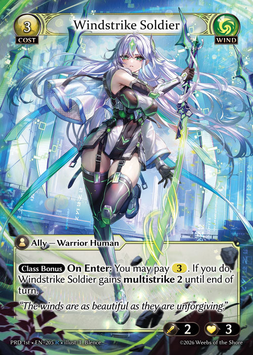 Windstrike Soldier - .asphodel/paradise - Full Art Wind
