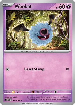 Woobat - 036/086 - White Flare