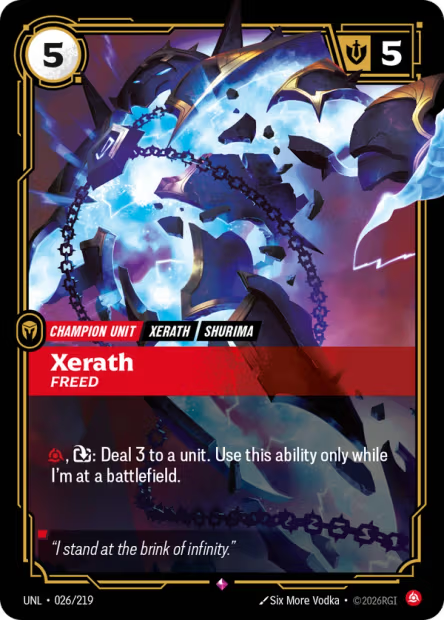 Xerath, Freed - 026/219 - R Fury